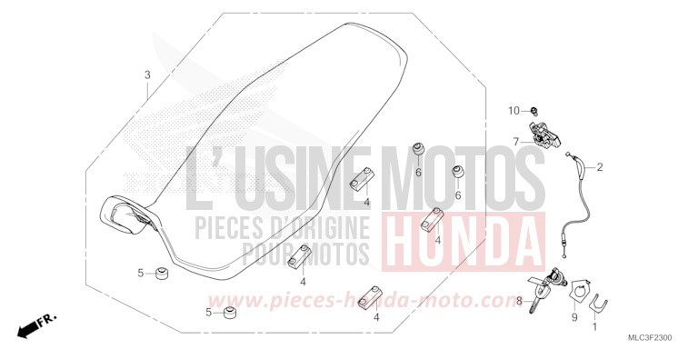 SIEGE for Transalp 750 MAT IRIDIUM GRAY METALLIC (NHC64) from 2023